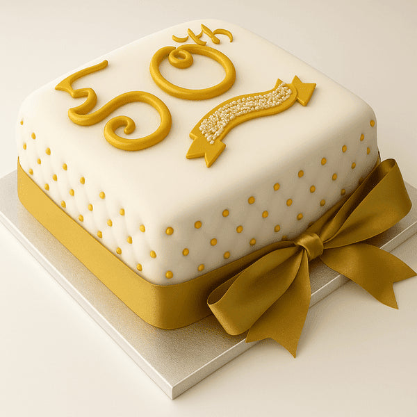 50th Anniversary Celebration Fondant Cake