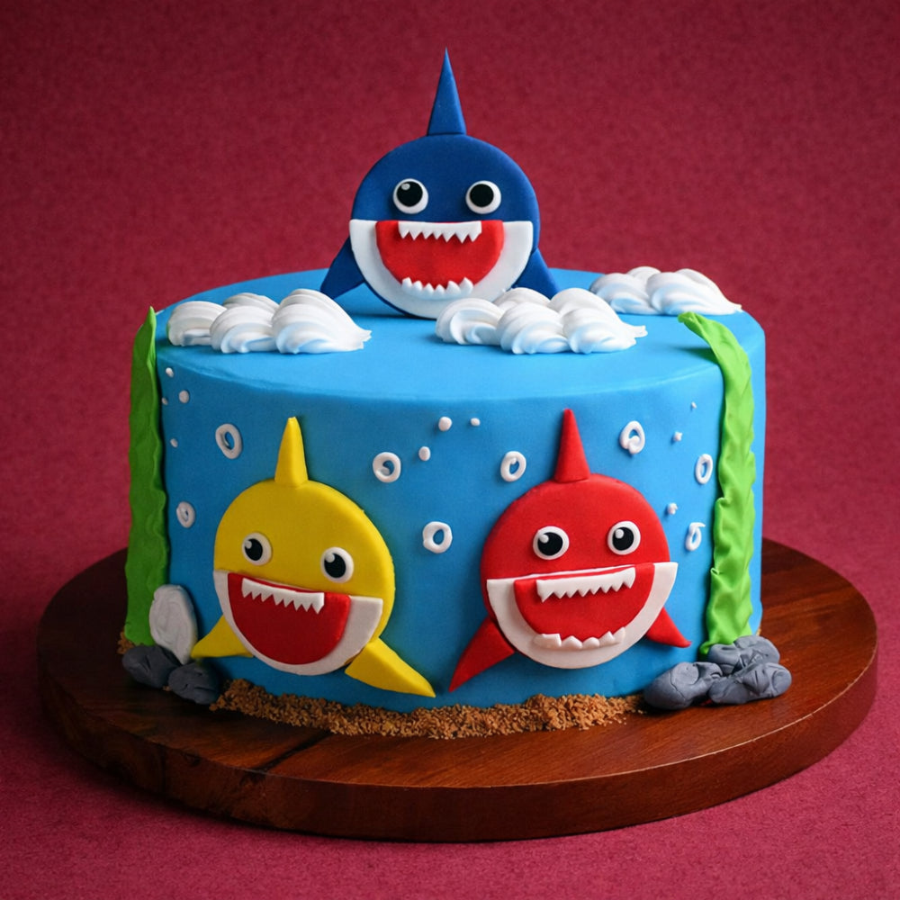 Baby Shark Theme Cake