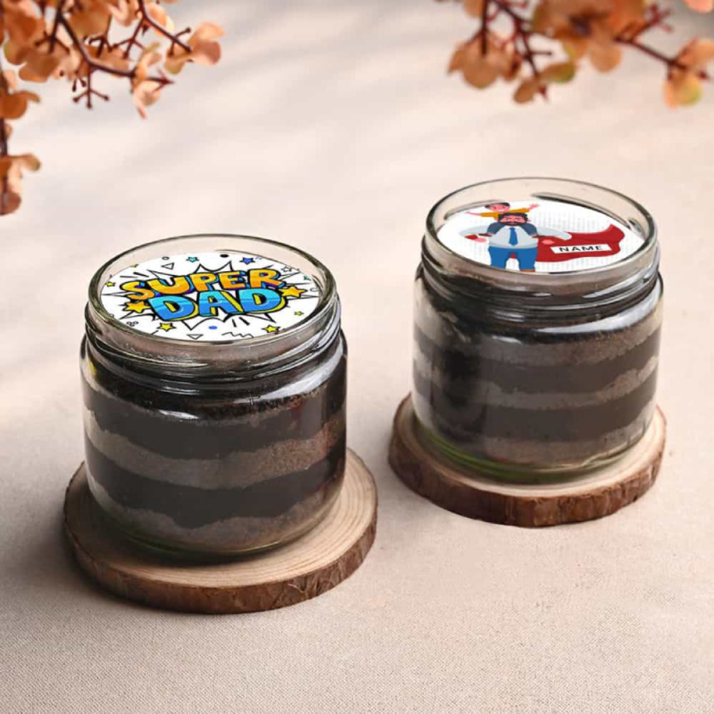 Super Dad Chocolate Jar Cakes