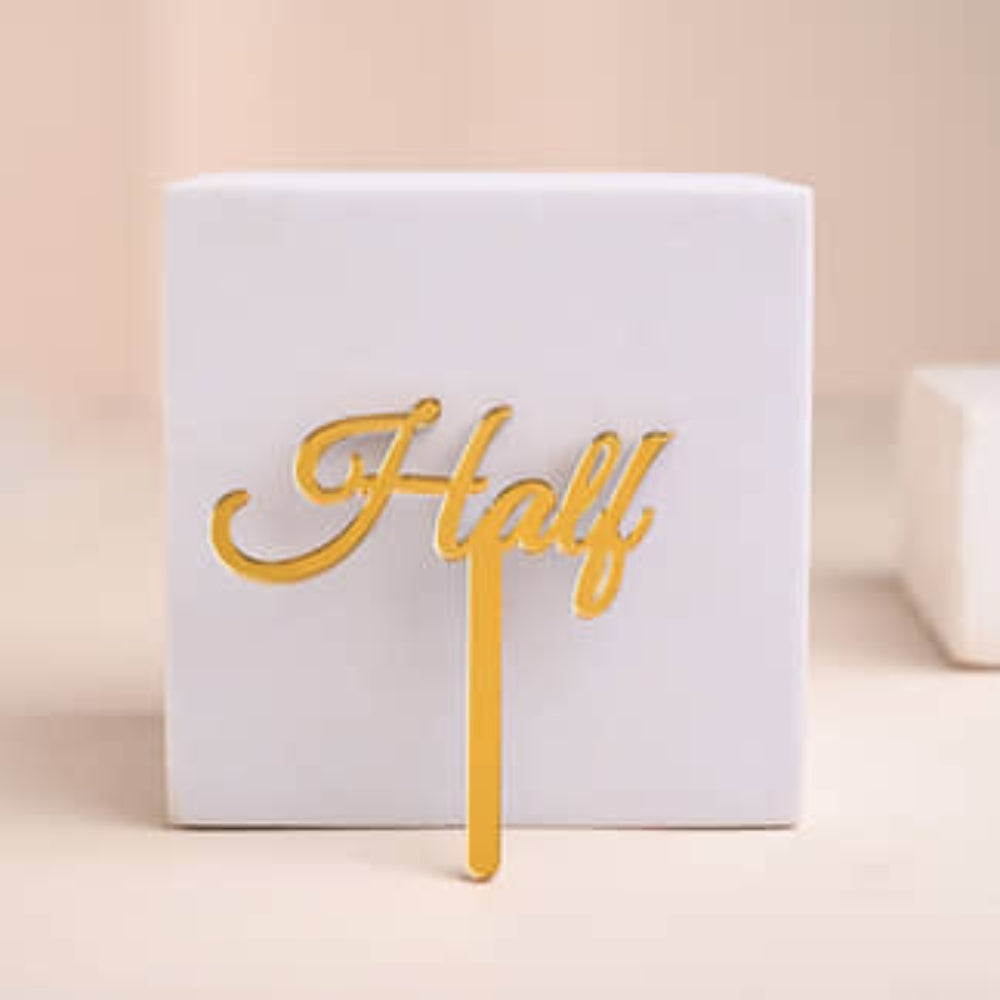 topper with written half