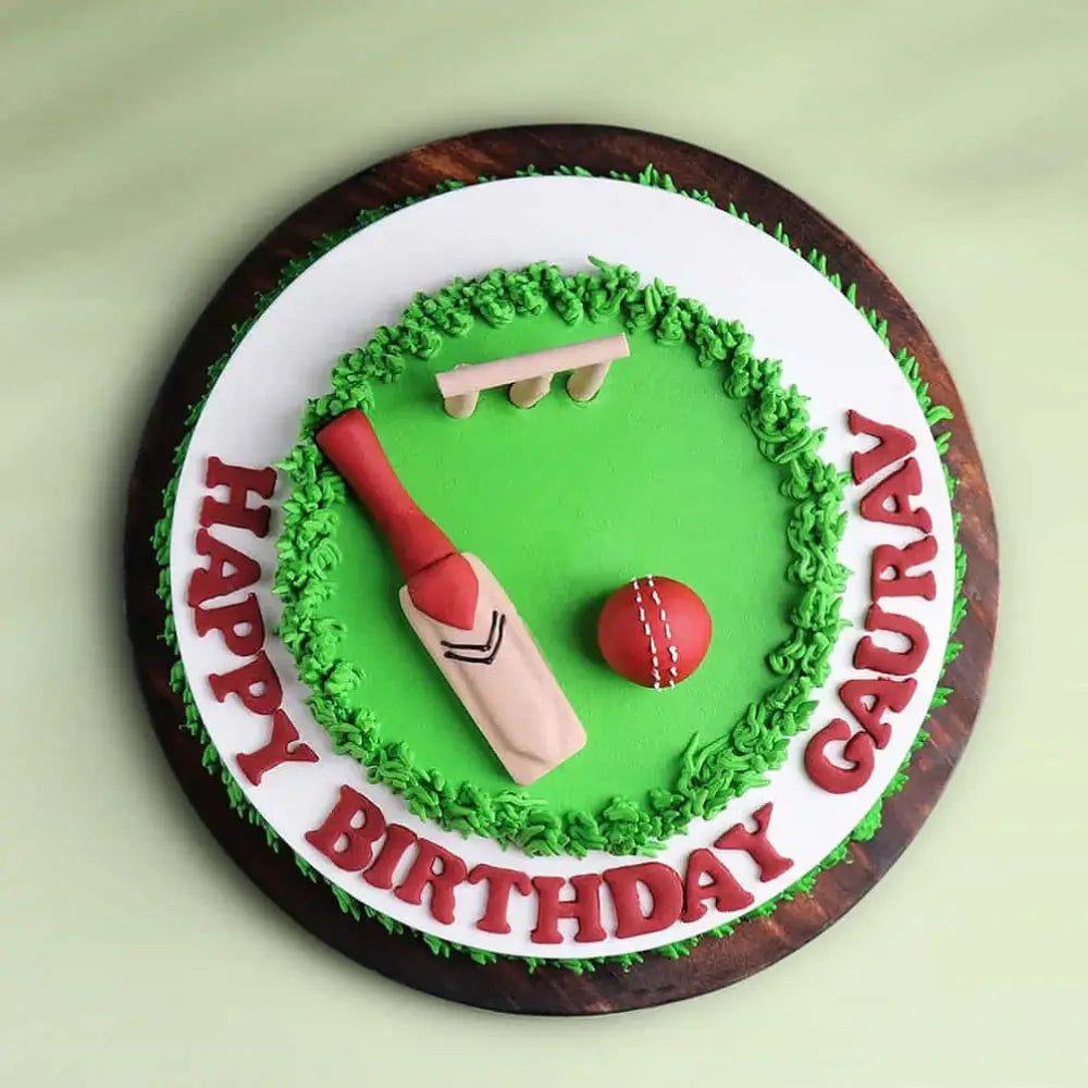 Cricket Pitch Design Cake