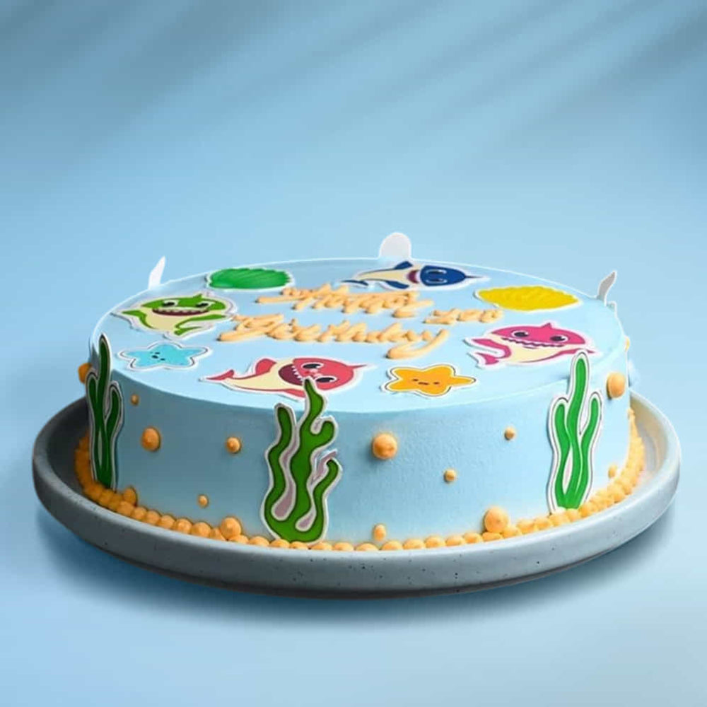 Baby Shark Sea Theme Cake