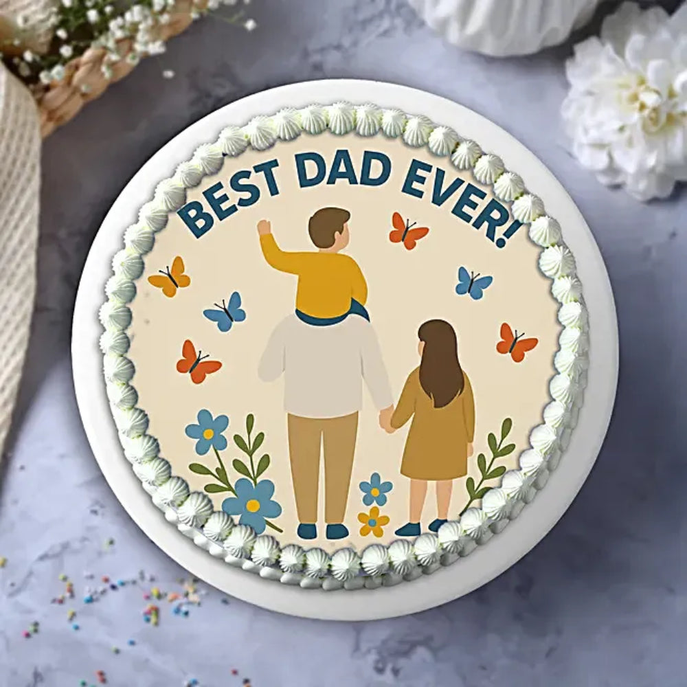 Dad N Me Celebration Photo Cake