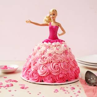 Cream Fantasy Barbie Cake