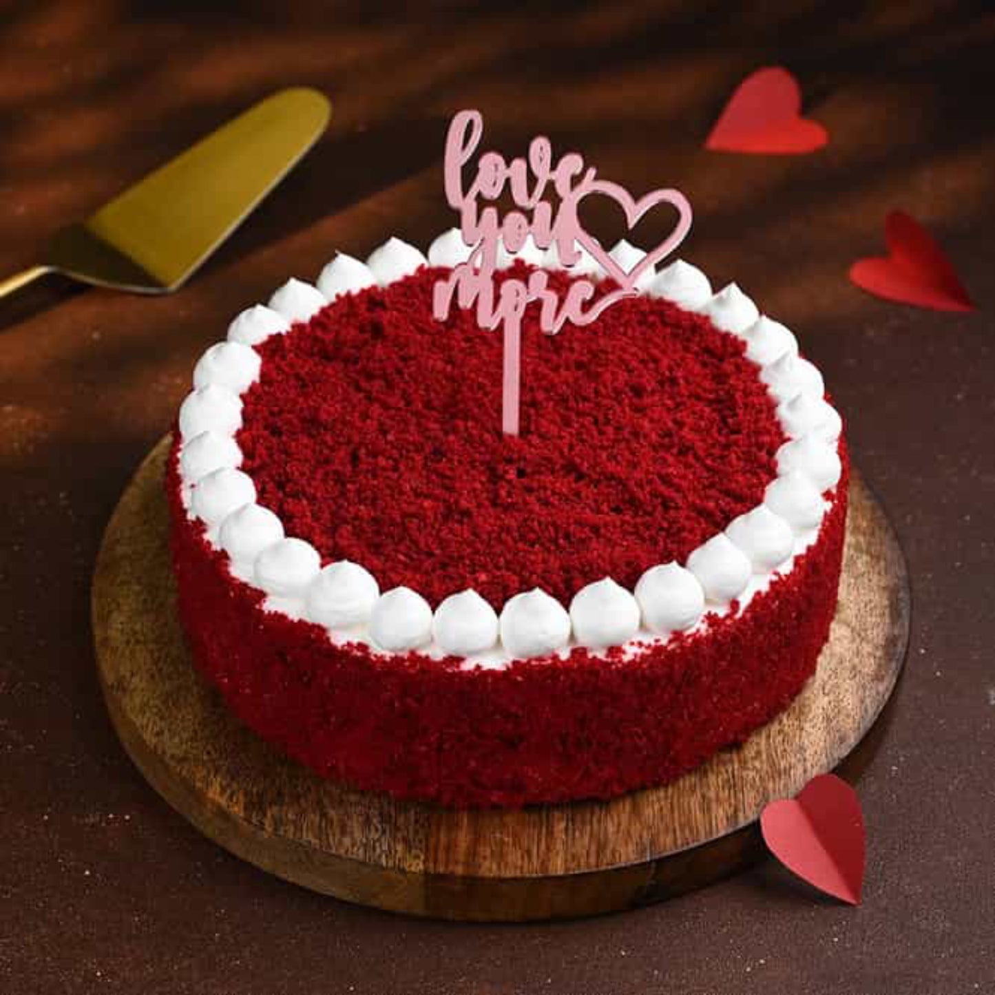 Love You More Red Velvet Cake