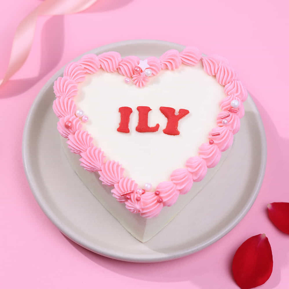 ILY Heart Bento Valentine Cake