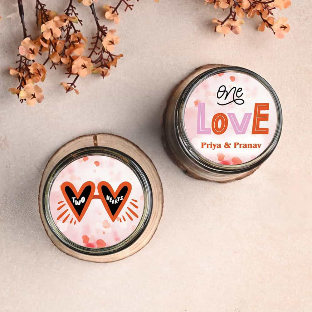 Blissful Valentine Chocolate Jar Duo