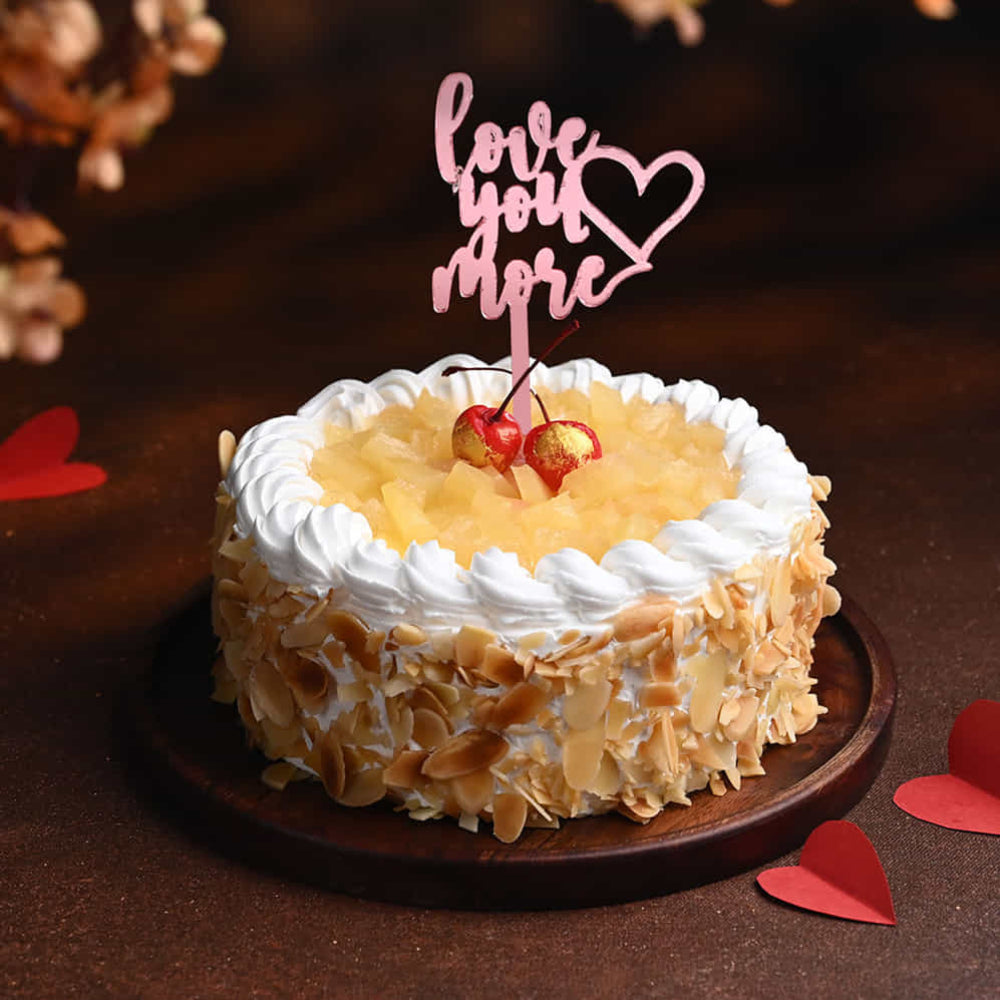 Pineapple Love Velentine Cake