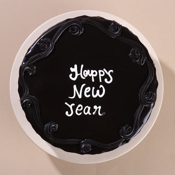 Happy New Year Choco Truffle Cake