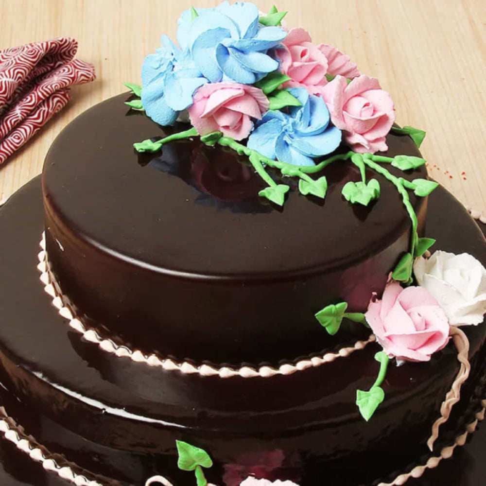 2 Tier Chocolate Cream Cake