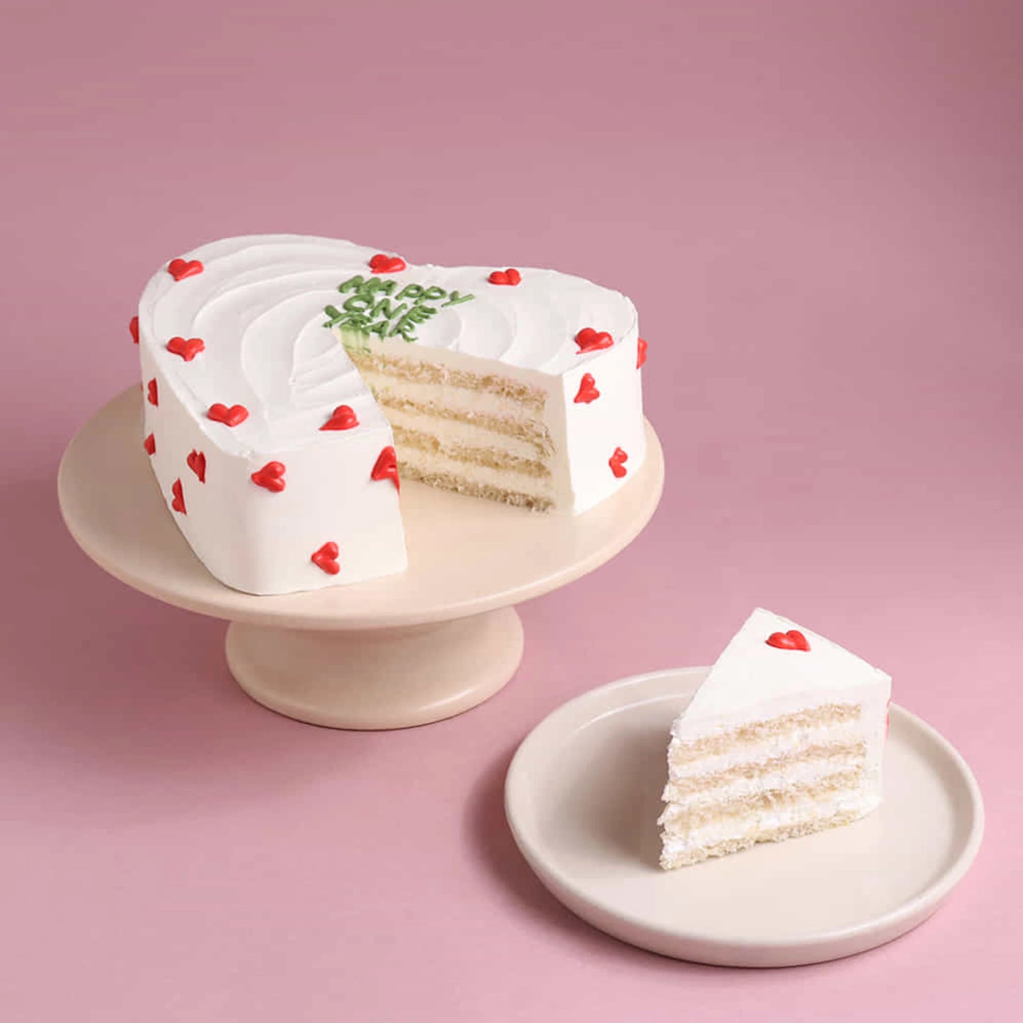 Happy One Year Heart Pineapple Cake