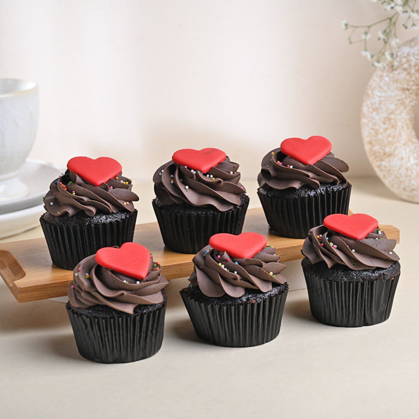 Valentine Heart Chocolate Cup Cakes
