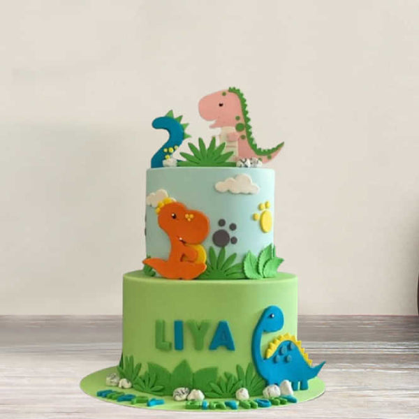 Dino Theme Cake