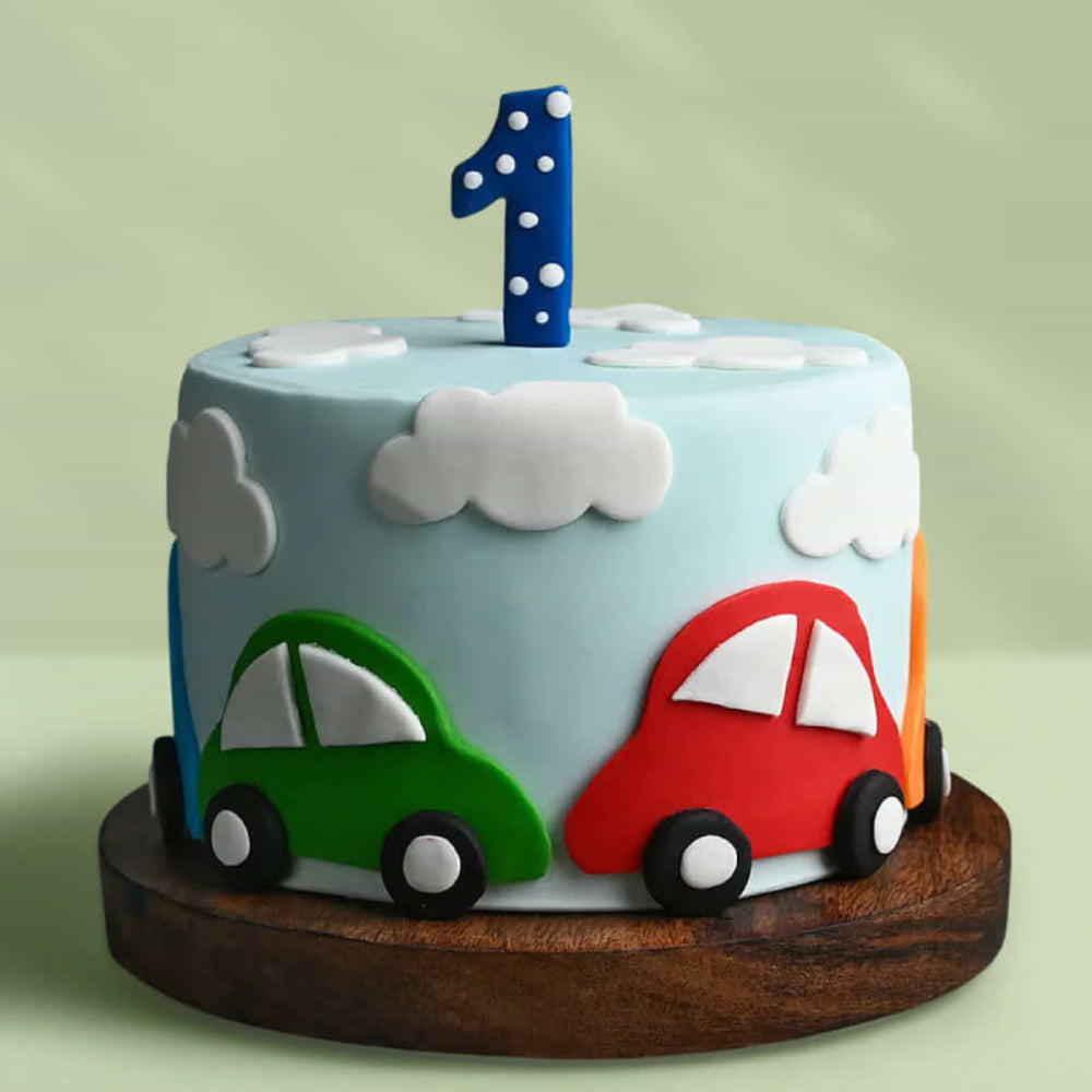 Speedy Wheels Car Theme Cake