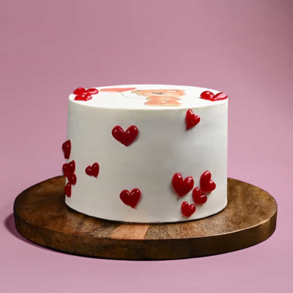 Teddy Love Design Cake