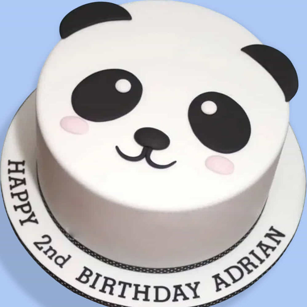 Cute Panda Fondant Theme Cake