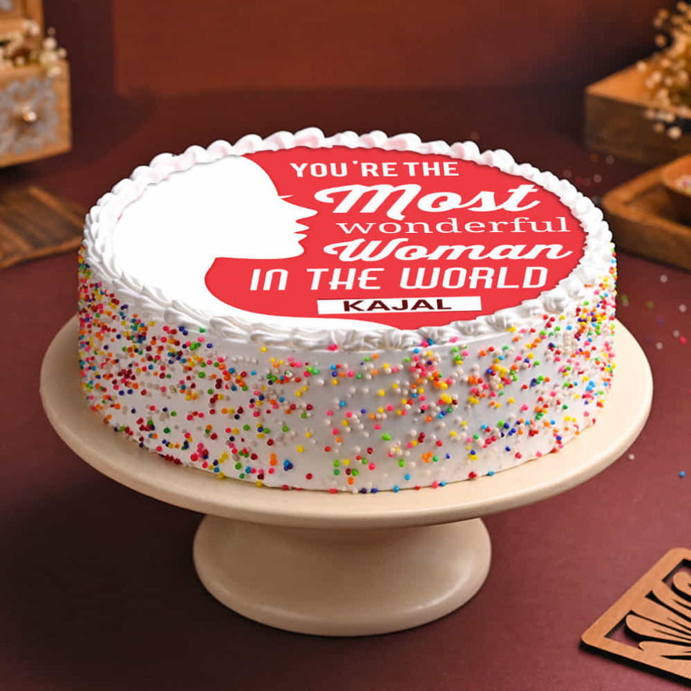 Wonderful Womens Day Photo Cake