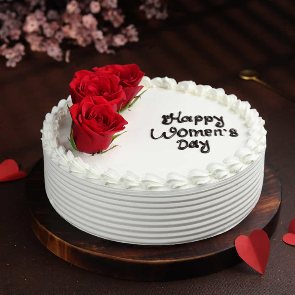 Womens Day Chocolate Rose Cake
