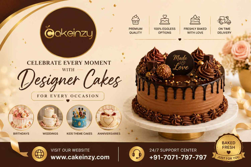 Where Can You Order the Best Designer Cakes in Delhi NCR? Your Search Ends with Cakeinzy?