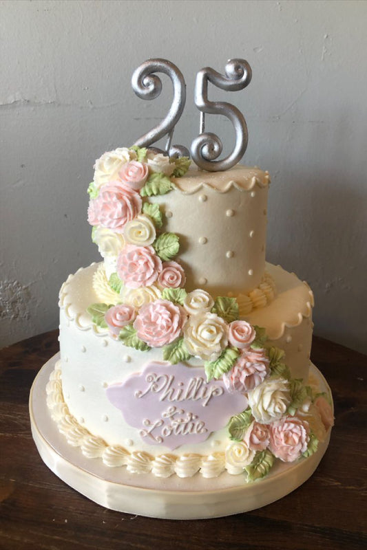25th Anniversary Design Cake