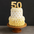 Golden Jubilee Anniversary Cake