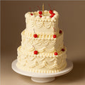 Vintage Cherry Three Tier Cake