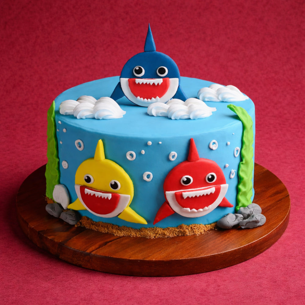 Baby Shark Theme Cake