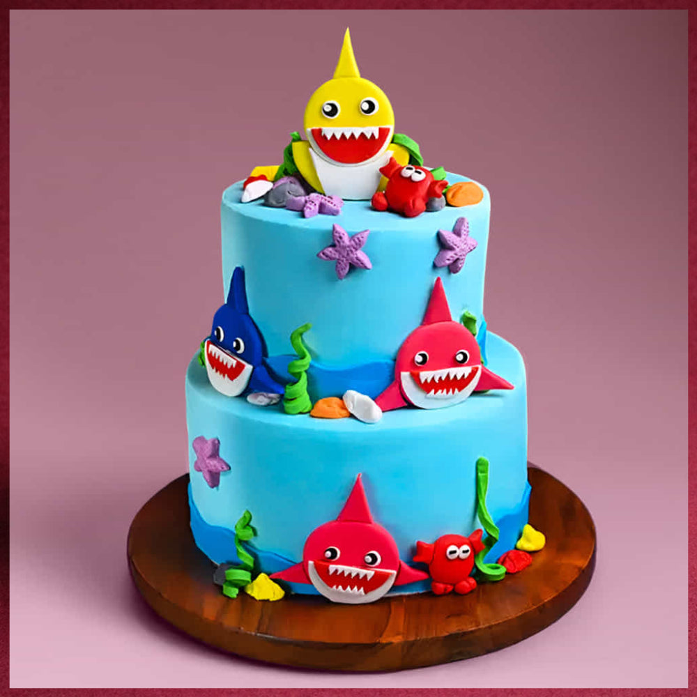 Baby Shark Fondant Cake