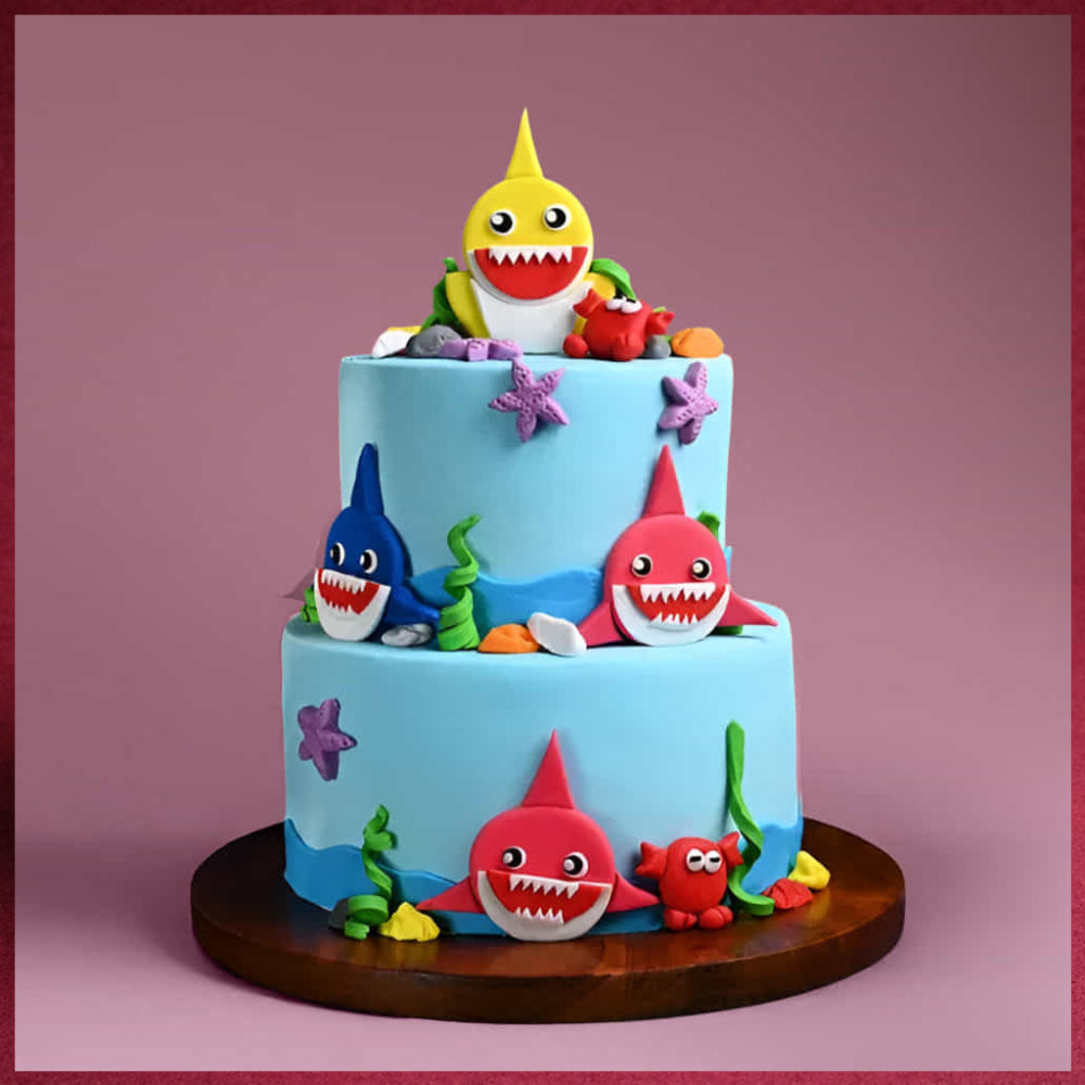 Baby Shark Fondant Cake