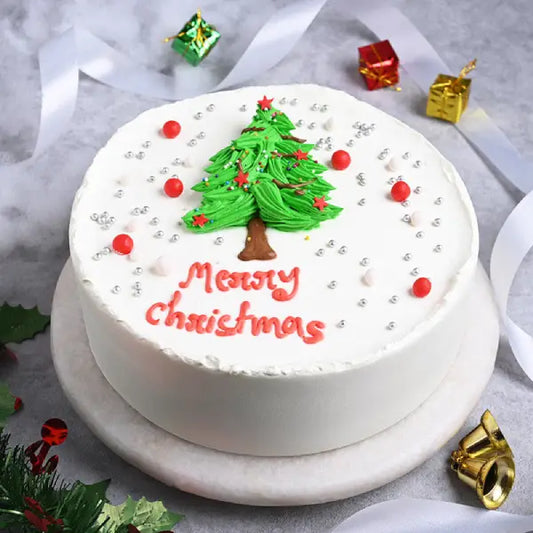 Christmas Tree Vanilla Cake