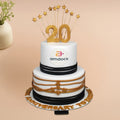 2 Tier Corporate Work Anniversary Cake