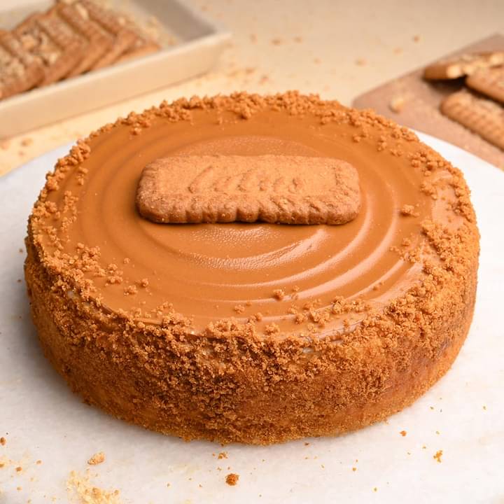 Lotus Biscoff Baked Cheesecake