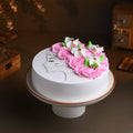 Floral Vanilla Womens Day Cake