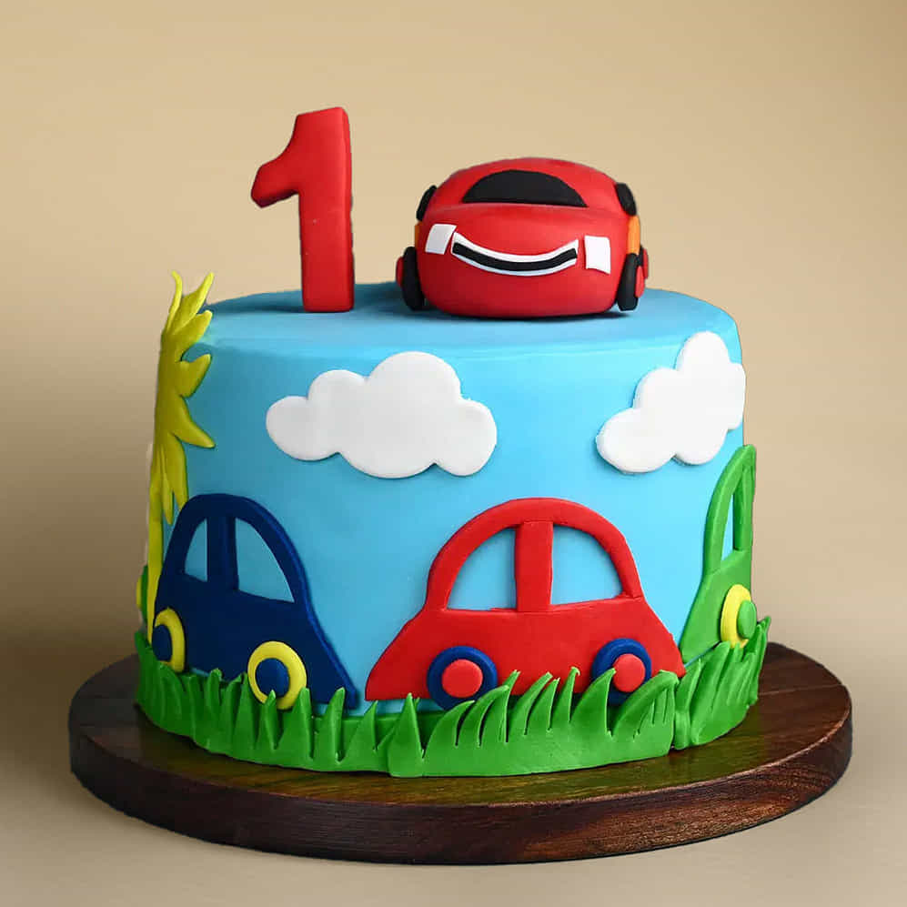 Birthday Car Theme Cake