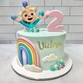 Cocomelon Rainbow Fondant Cake