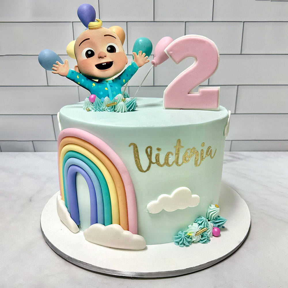 Cocomelon Rainbow Fondant Cake