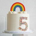 Rainbow Semi Fondant Cake