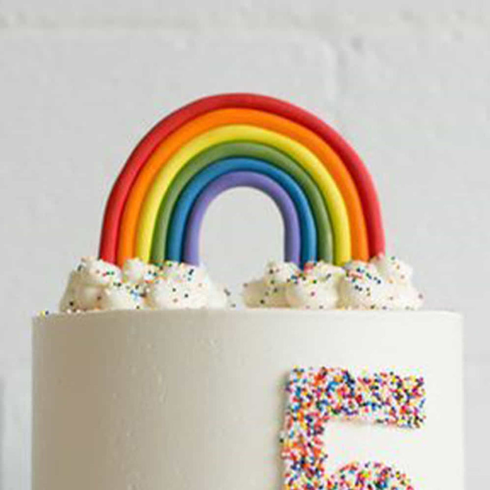 Rainbow Semi Fondant Cake