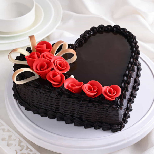 Heart Shape Choco Truffle Cake