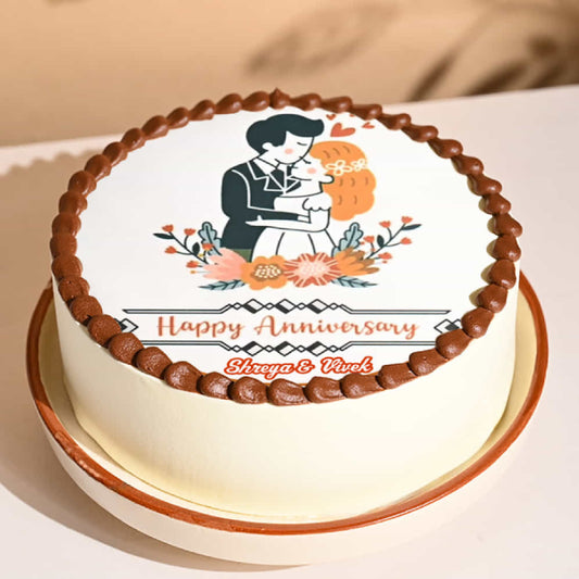 Perfect Couple Anniversary Theme Cake