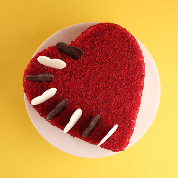 Red Velvet Heart Shape Cake