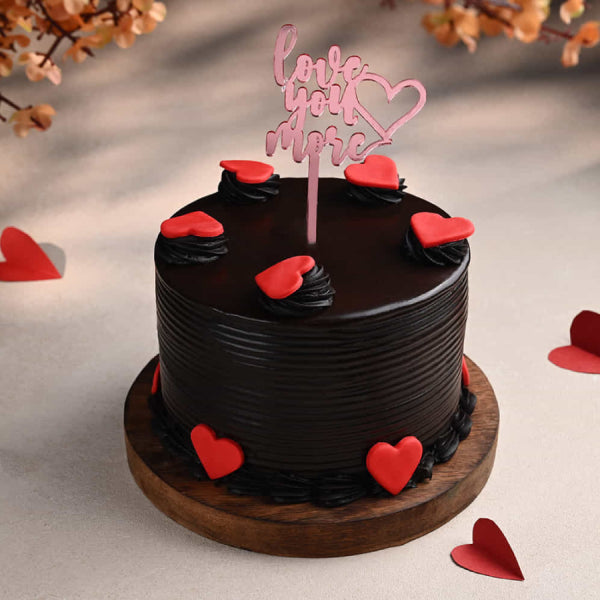 Chocolate Cake With Love Topper