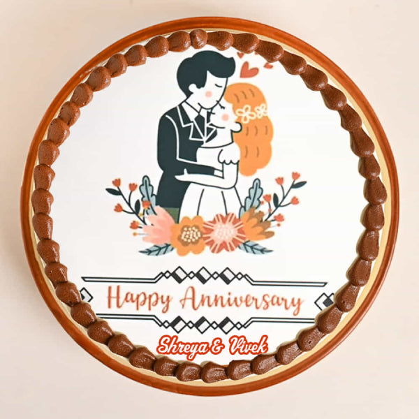 Perfect Couple Anniversary Theme Cake