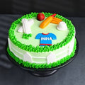 Semi Fondant Cricket Field Cake