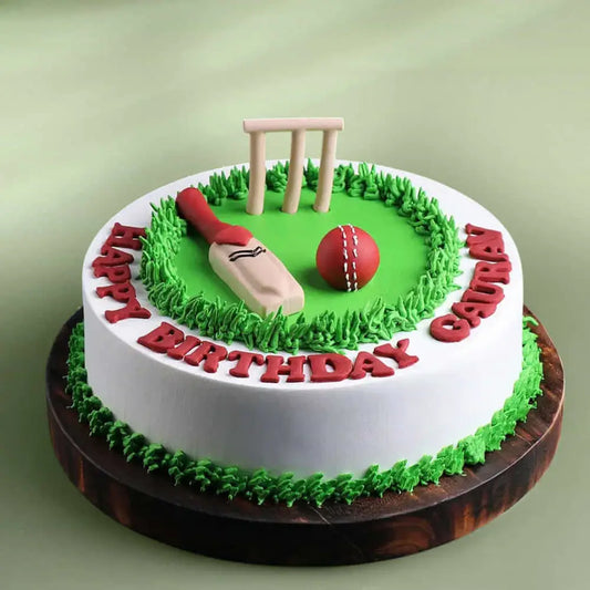 Cricket Pitch Design Cake