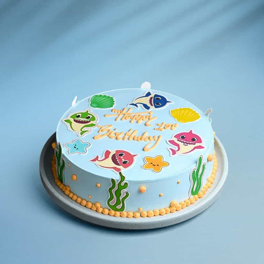 Baby Shark Sea Theme Cake