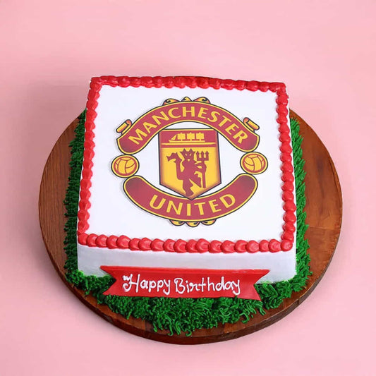 Manchester United Football Theme Cake