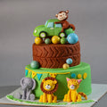 Jungle Safari Car Theme Cake