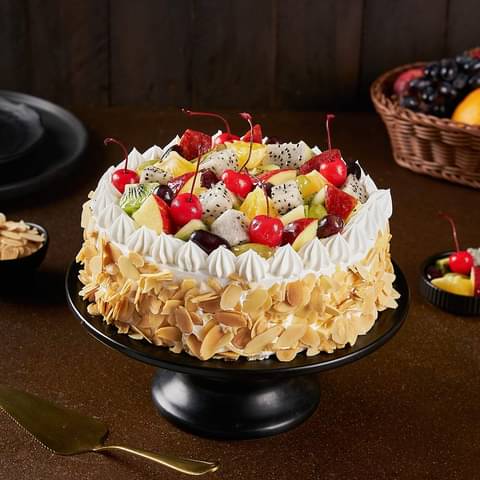 Vanilla Fruit n Almond Cake
