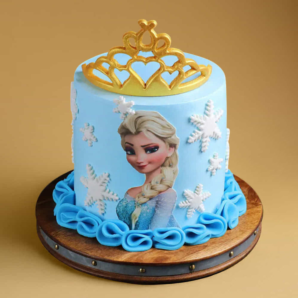 Frozen Princess Theme Cake